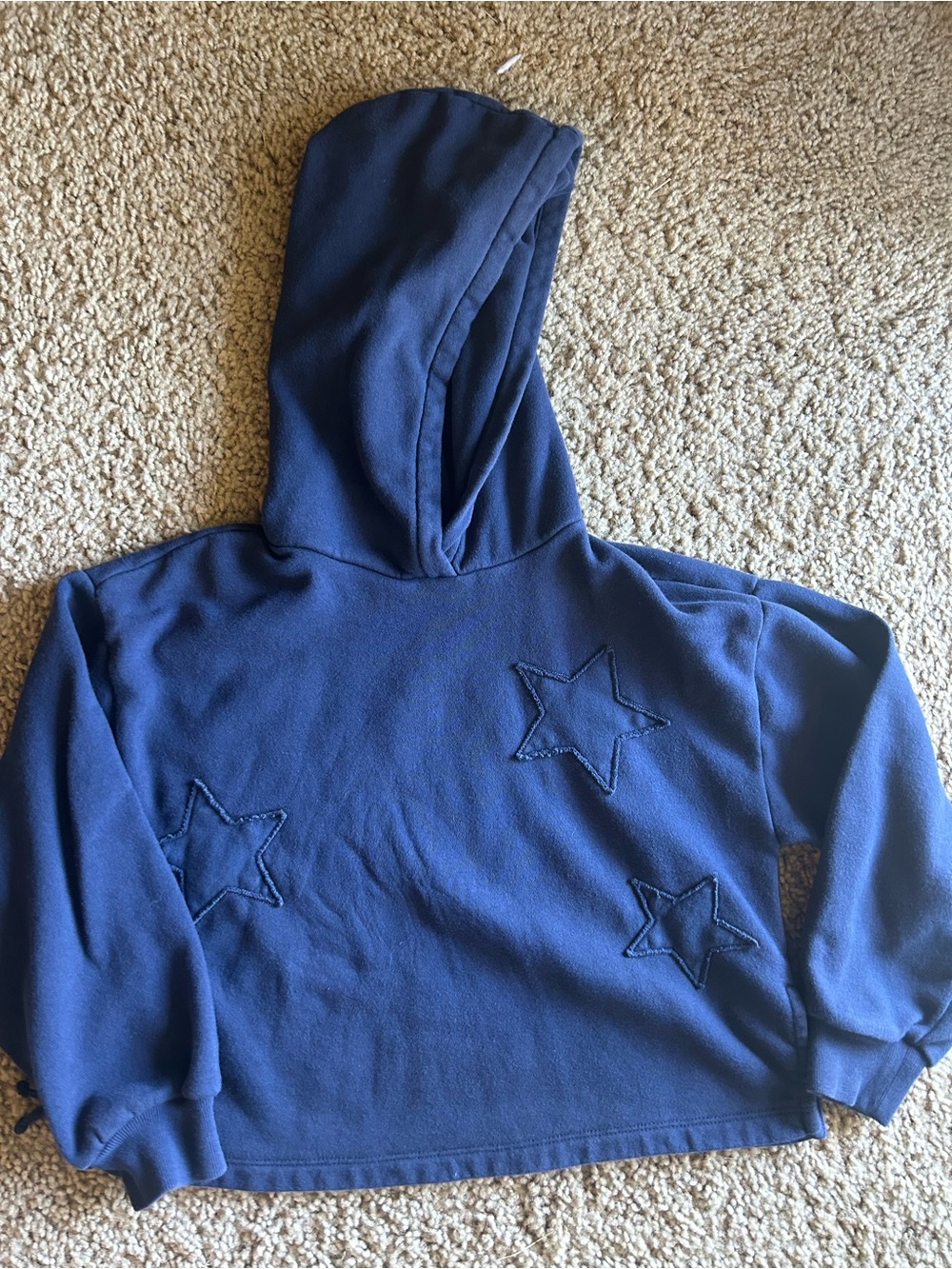 GAP Kids Navy Blue Hoodie with Star Appliqués